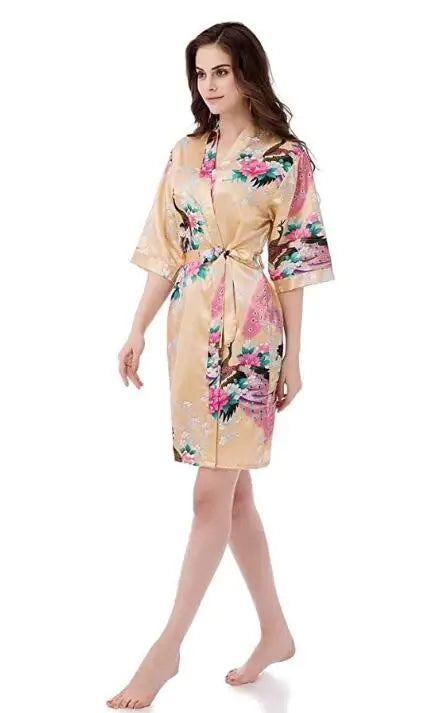 Sexy Bride Bridesmaid Wedding Dressing Robe Gray Lady - Bliss Berry