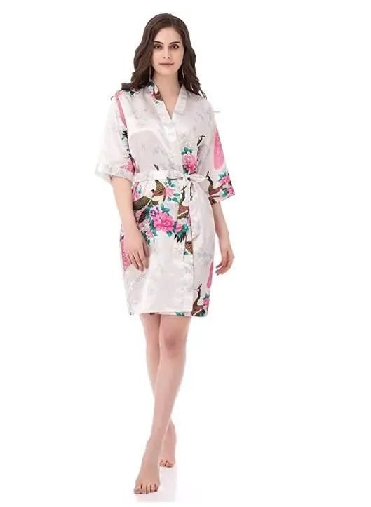 Sexy Bride Bridesmaid Wedding Dressing Robe Gray Lady - Bliss Berry