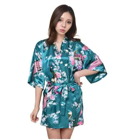 Sexy Bride Bridesmaid Wedding Dressing Robe Gray Lady - Bliss Berry
