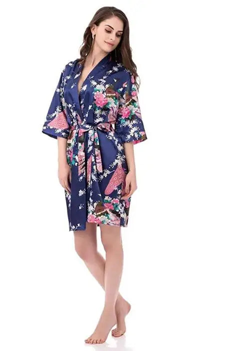 Sexy Bride Bridesmaid Wedding Dressing Robe Gray Lady - Bliss Berry