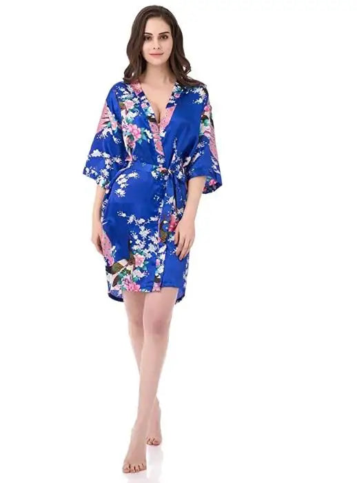 Sexy Bride Bridesmaid Wedding Dressing Robe Gray Lady - Bliss Berry