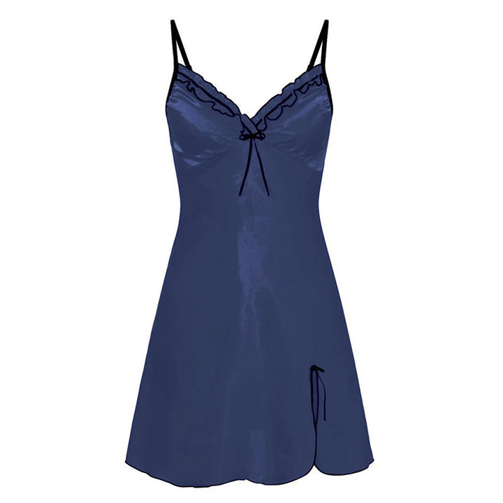 Sexy Sleepwear Women Lace Silk Satin Night Dress - Bliss Berry