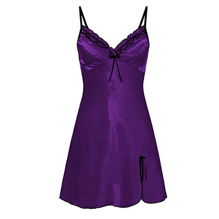 Sexy Sleepwear Women Lace Silk Satin Night Dress - Bliss Berry