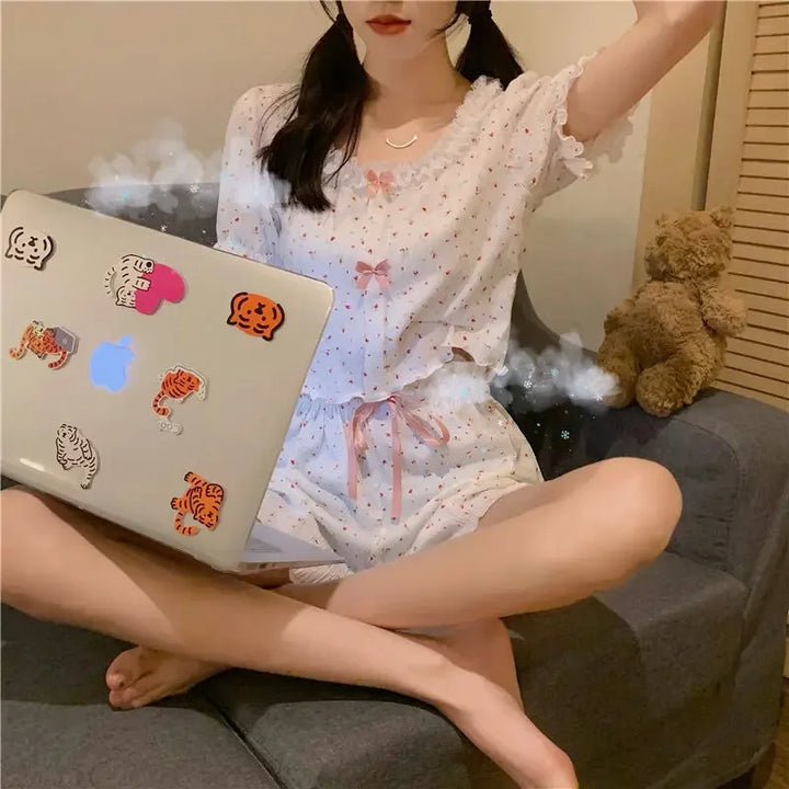 Floral sleepwear women pajama sets teenage girls - Bliss Berry