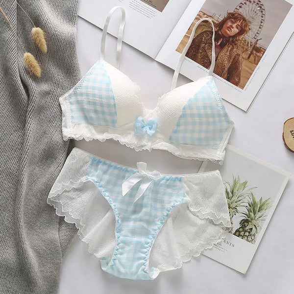Korean Cute Bra Set for  women  summer thin section - Bliss Berry