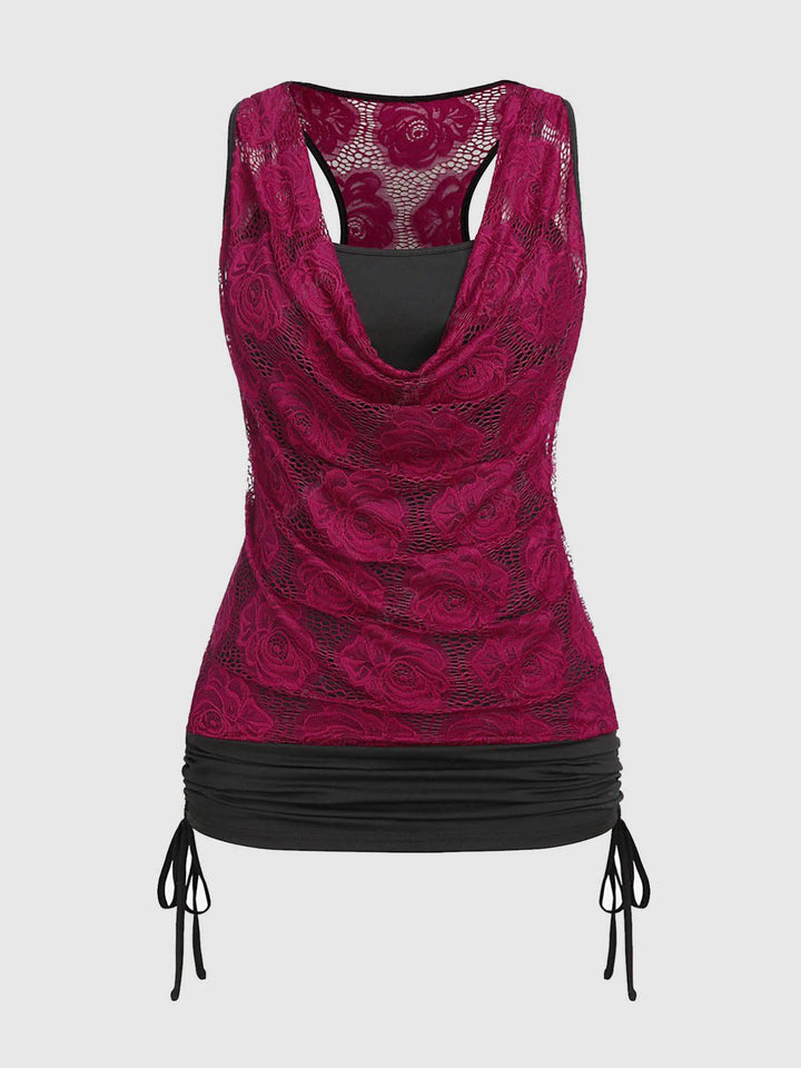 Women's Plus Size Two Piece Set Sleeveless - Bliss Berry