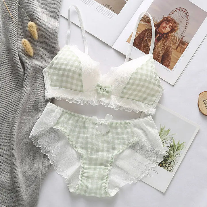Korean Cute Bra Set for  women  summer thin section - Bliss Berry