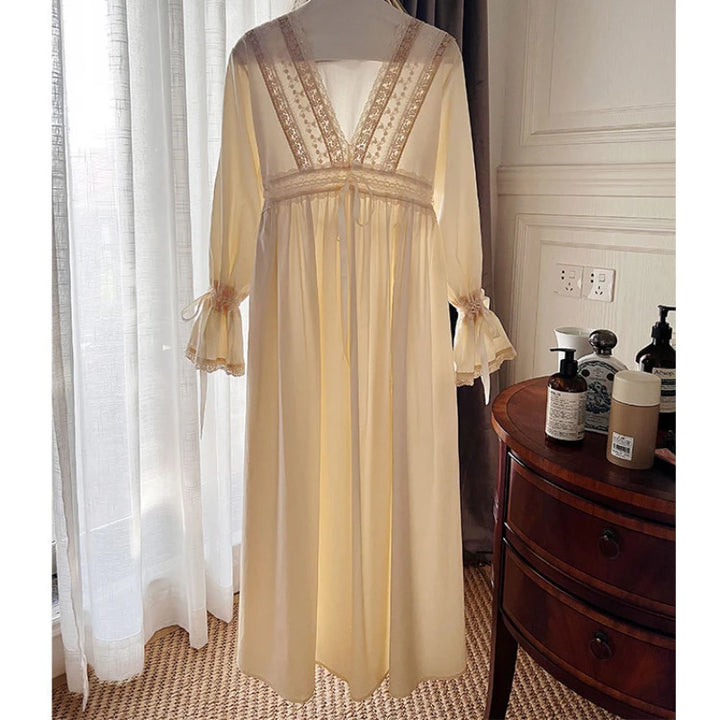 Pure Cotton Vintage Nightgowns Women Autumn - Bliss Berry
