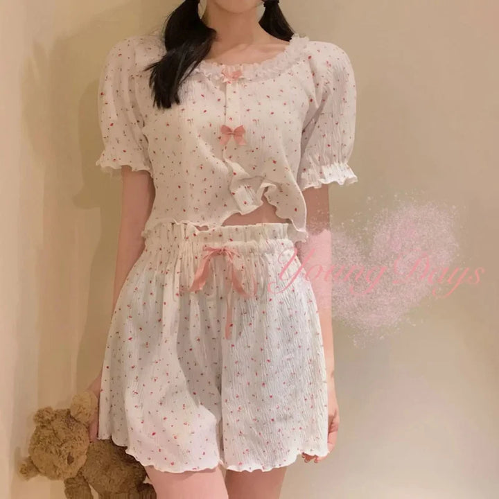 Floral sleepwear women pajama sets teenage girls - Bliss Berry