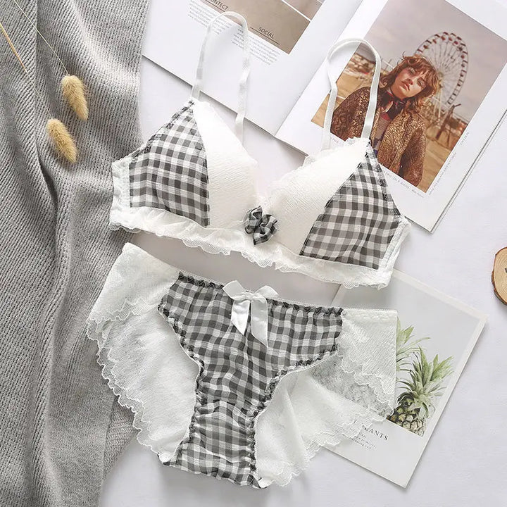 Korean Cute Bra Set for  women  summer thin section - Bliss Berry